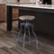 Armen Living Concord Adjustable Barstool in Industrial Gray Finish with Pine Wood Seat LCCOSTSBPI - alternate 2
